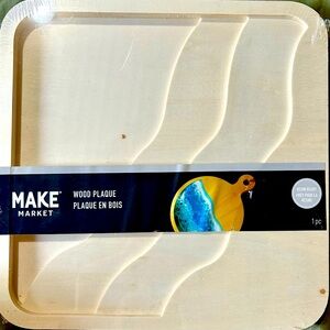 “Make Market” Resin Ready Wood Plaque | Resin Pouring Surface | Unfinished Wood